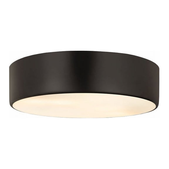 3 Light Flush Mount-Matte Black Finish-Matte Black Shade Color Z-Lite 2302F3-Mb