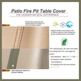 thumbnail image 3 of UCEDER Fire Pit Cover Polyester Fabric with TPU Backing Layer Patio Fire Bowl Cover (36''L x 36''W x20''H, Brown-Square), 3 of 7