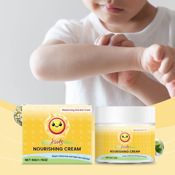 Crema facial hidratante para niños | Doble Hidratación Suave | Cuidado de la piel para todas las estaciones para bebés, niños y niñas | Calmante y nutritivo profundo | Seguro para pieles sensibles |