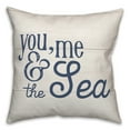 thumbnail image 2 of Creative Products You Me Sea White Wood Navy 18x18 Spun Poly Pillow, 2 of 3