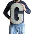 thumbnail image 4 of Huge 20" Metal Letter "G" Wall Decor, Silver with Rusted Edges, Galvanized Wall Mountable Decoration for Country, Mid-Century, or Farmhouse Themed Room or Event, 4 of 6