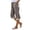 Coffee, variant on Women's Striped Capris Pants Straight Leg High Elastic Waist Trousers Summer Hiking Travel Casual Cropped Pants