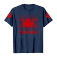 thumbnail image 4 of Fgnfyis T-Shirts Graphiques pour Femmes pour l'Été, Tenue Décontractée, Confortable, Manches Courtes, Col Rond, Tee avec Imprimé Patriotique de la Fête du Canada, T-Shirts pour Femmes, Bleu Marine, P, 4 of 4