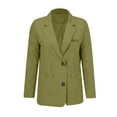 thumbnail image 5 of Nfurl Womens Business Casual Blazers Dressy Open Front Single Breasted Office Work Suit Jackets Fitted Solid Color Ladies Blazer Green M, 5 of 5