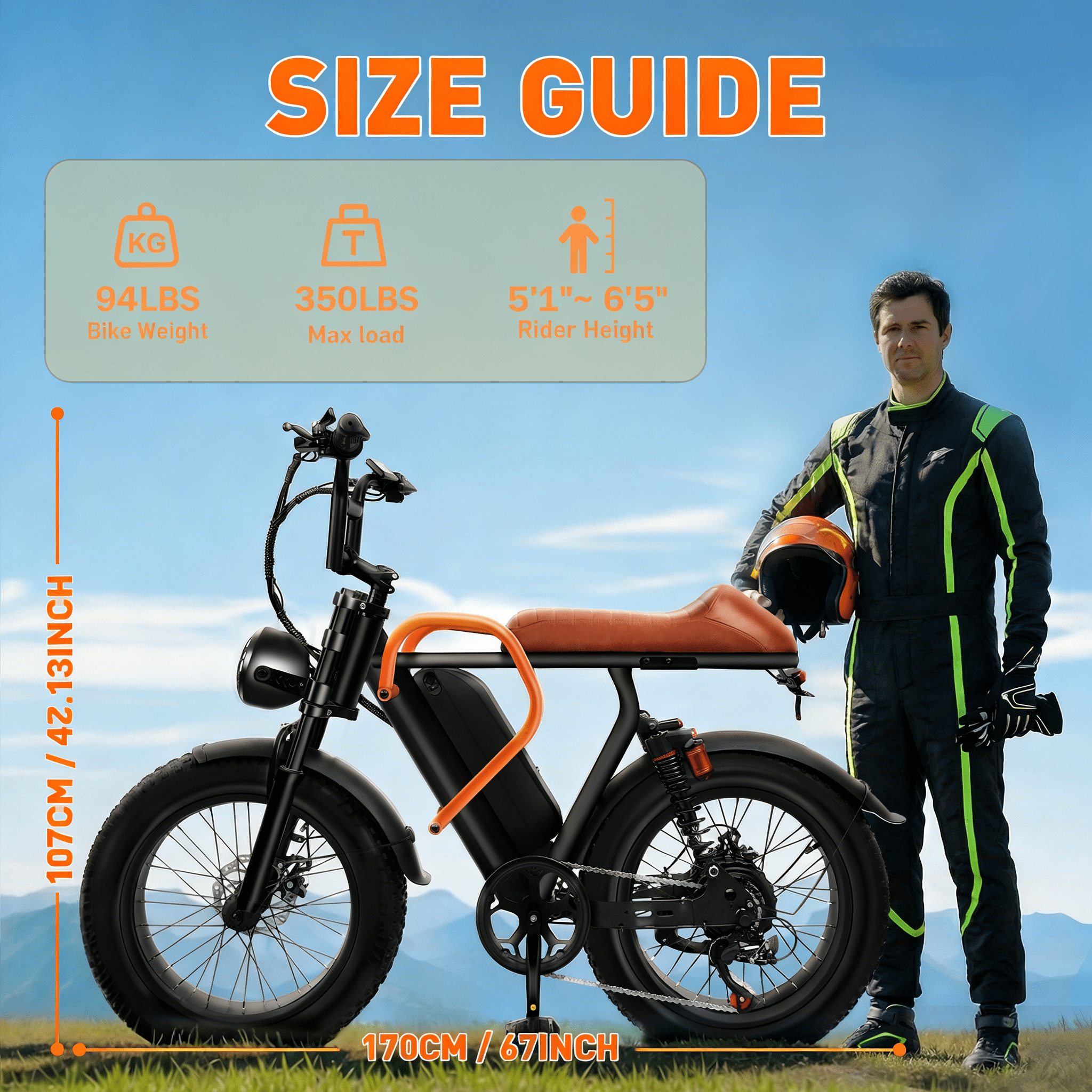 20" Fat Tire Electric Mountain Bike for Adults, 750W Motor 28MPH Electric Bike, Removable 48V 15AH Battery, Dual Suspension & 7-Speed, UL 2849