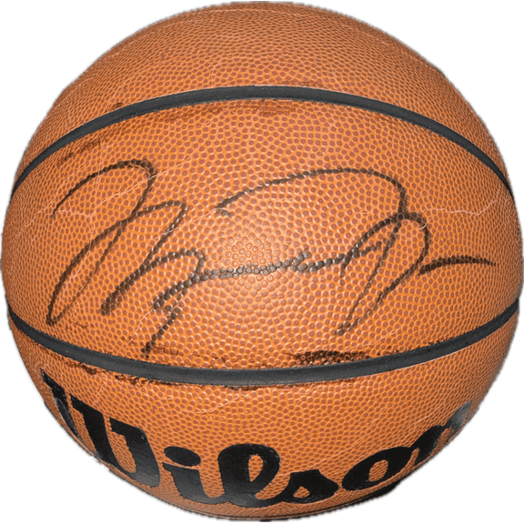 Michael Jordan Signed Wilson Jet Basketball Upper Deck & GOAT Authentication