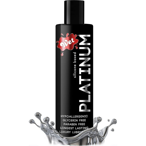 Wet Platinum Silicone Based Lube 3 Fl Oz Bottle, Ultra Long Lasting