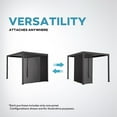 thumbnail image 6 of Mirador 111S Outdoor Pergola Aluminum Deco Wall Skyline 1/3 10' Side, Dark Grey (Not Pergola), 6 of 6