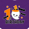 thumbnail image 4 of Inktastic 1st Birthday with Ghost and Bats Halloween Boys or Girls Baby Bib, 4 of 4