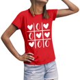 thumbnail image 2 of Baqcunre Valentine'S Day Shirts For Women Valentines Day Graphic T Shirt Couple Matching Shirt Short Sleeve T Shirt Shirt Womens Model(Red S-XXL),Womens Tops Graphic Tees Shirts For Women, 2 of 6