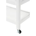 thumbnail image 6 of Convenience Concepts American Heritage 3 Tier Stainless Steel Kitchen Cart with Drawers, White/Stainless Steel, 6 of 9