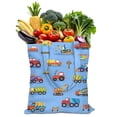 thumbnail image 1 of Construction Themed Reusable Fabric Tote Bag - Large Capacity Washable & Foldable, 1 of 6