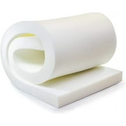 AK TRADING CO. Professional 2" Thick, 18" Wide X 72" Long Regular Density Upholstery Foam, White 2" H x 18" W x 72" L