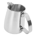 thumbnail image 4 of BOKYAN 304 Stainless Steel Milk Frother & Steamer Pitcher 350ml – Pointed Spout, Ergonomic Handle, Dual‑Use Water & Coffee Cup, 4 of 7