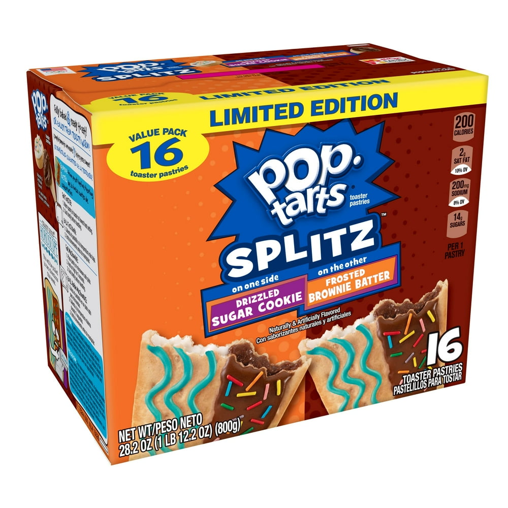 Kellogg's PopTarts Splitz, Drizzled Sugar Cookie & Frosted Brownie