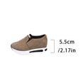 thumbnail image 7 of Rokment Platform Walking Shoes for Women 2026 Spring Fall Fashion Casual Suede Chunky Footbed Mid Heels Slip on Nursing Non-Slip Work Loafers Orthopedic Driving Sneakers Brown Size 6.5, 7 of 7