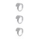 thumbnail image 1 of Qarigey Anillo de dedo abierto con anillo de plata ajustable único para mujer, anillo con colgante de corazón, anillo ajustable de oro blanco Type1 NO1, 1 of 6