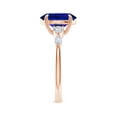 thumbnail image 3 of ANGARA Lab Grown 3.3 Ct Oval Blue Sapphire Engagement Ring for Women in 14K Rose Gold (Size-10x8mm) | September Birthstone, Anniversary, Jewelry Gift for Women | Lab-Grown Blue Sapphire Ring, 3 of 8