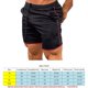 thumbnail image 4 of Naiovety Hombres Fitness Culturismo Gimnasios Joggers Pantalones cortos Pantalones de chándal Pantalones para correr Uniforme atlético negro con rojo durazno METRO Naiovety FS7572-13, 4 of 4