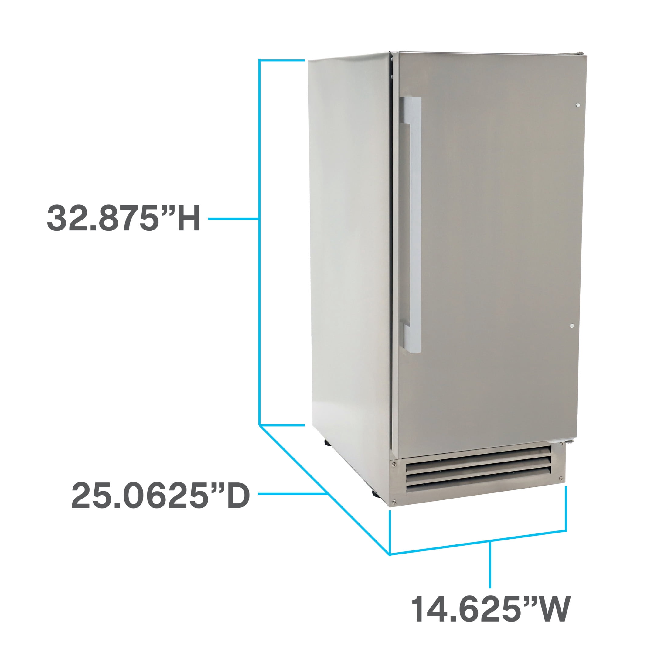 Avanti ELITE Series Outdoor Commercial Built-In Ice Maker, 50 lb. Capacity, in Stainless Steel (OIM1550U3S)