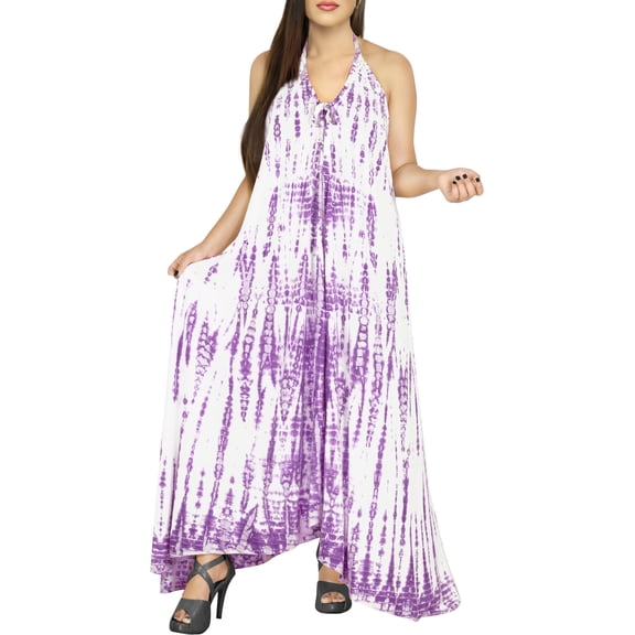 HAPPY BAY Women's Summer Loose T-Shirt Spaghetti Strap Sundress S-M Purple_AC761