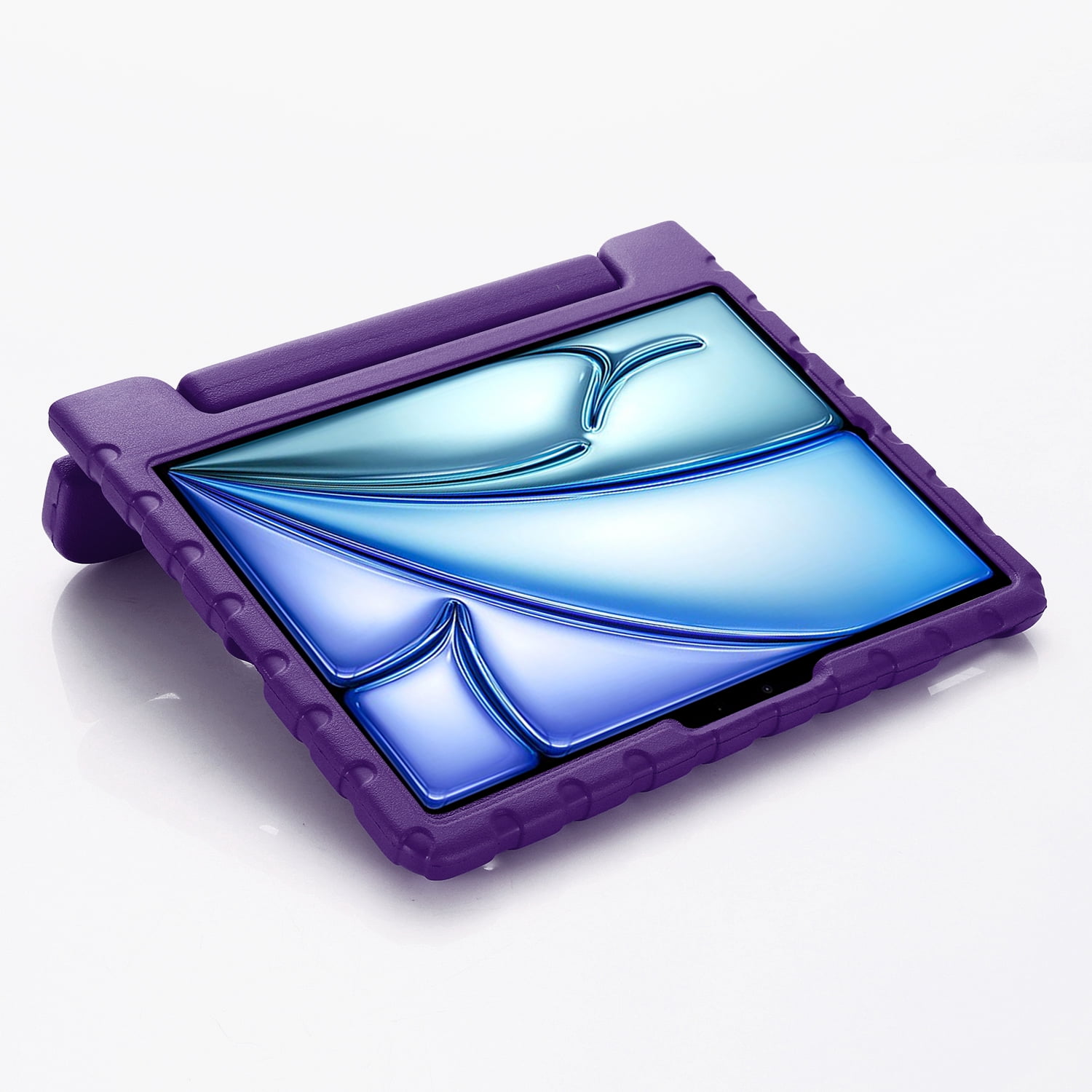 Allytechgroup Kids Case for Apple iPad Air 11 Inch M4 M3 M2 2026/2025/2024/ iPad Pro 11" 2024, Silicone EVA Lightweight Handle Design Stand Pencil Holder Case for Kids Girls Boys, Purple