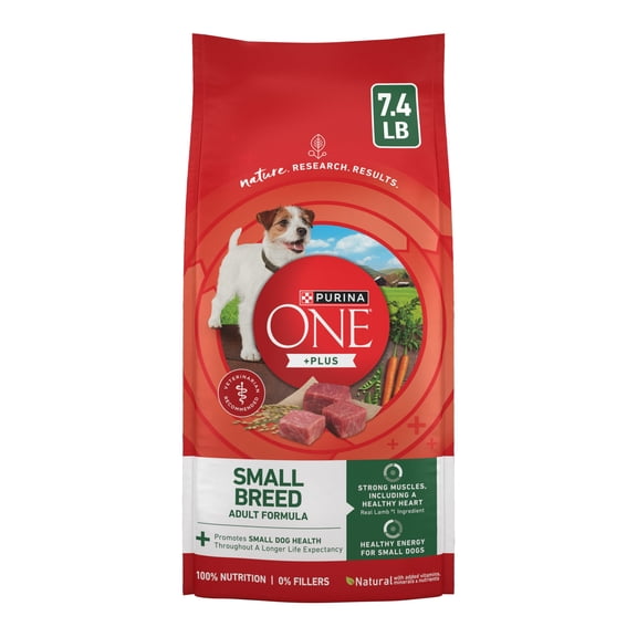 Purina ONE Plus Small Breed Lamb and Rice Formula Dry Dog Food 7.4 lb. Bag