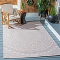 thumbnail image 2 of SAFAVIEH Courtyard Josiah Floral Medallion Indoor/Outdoor Area Rug, Ivory/Soft Pink, 4' x 5'7", 2 of 6