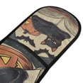 thumbnail image 4 of Yayeee Double Oven Mitt Kitchen Heat Resistant Baking 35" x7" Quilted Glove, Black Halloween Cat, 4 of 6