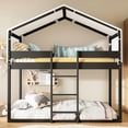 thumbnail image 2 of Espresso Twin Wood Bunk Bed with Tent / Save Space and Add Bedroom Highlights, 2 of 2