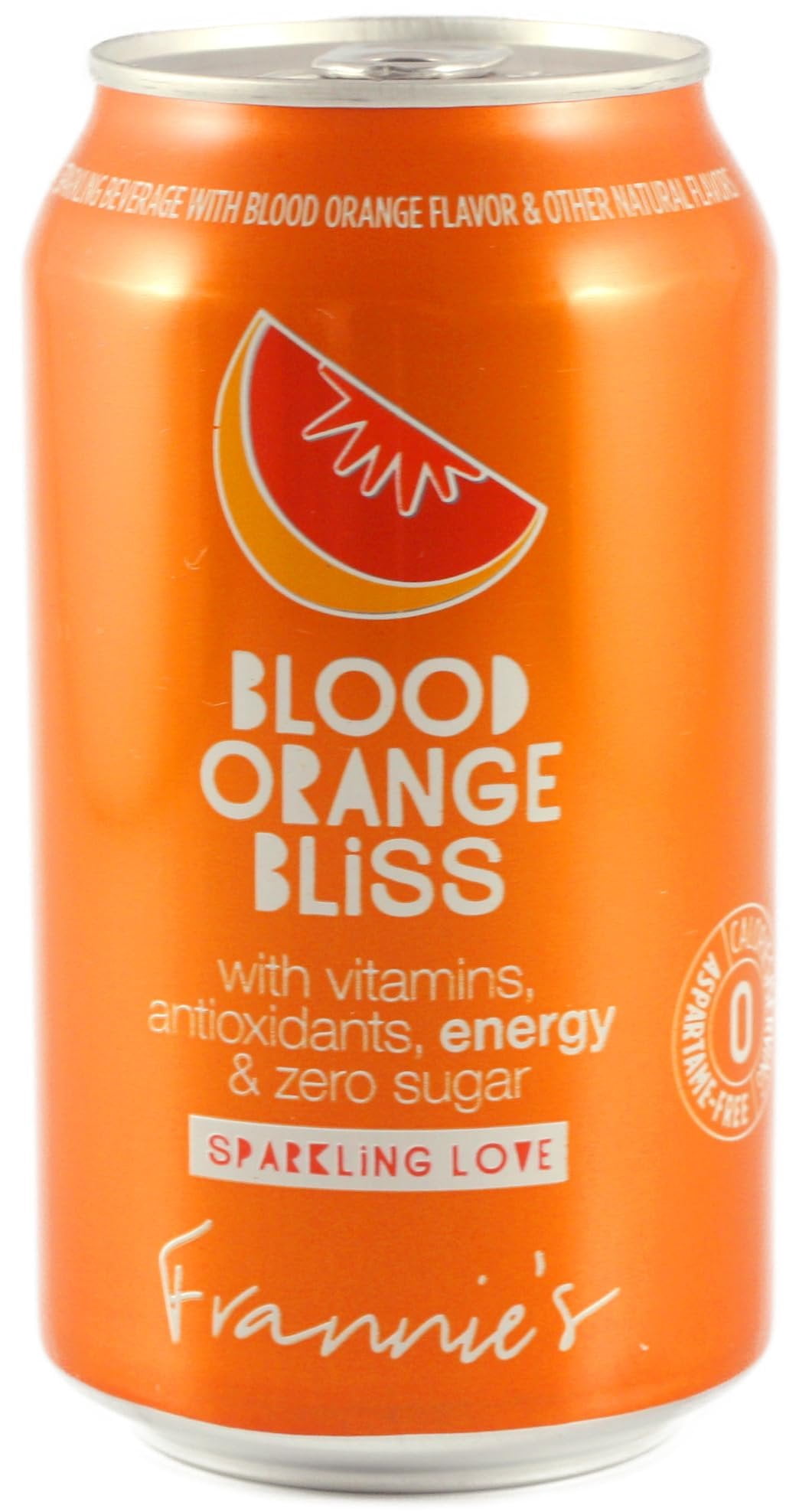KauffmanTreats Frannie Sparkling Beverage- Zero Calories & Sugar, Aspertame Free: 24-Ct Case 12 Oz. Cans Blood Orange Bliss