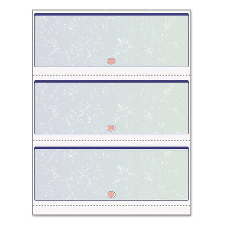 DocuGard Premier Prismatic Check, Blue/Green, 3/Page, 13 Features, 8 1/2 x 11, 500/RM