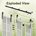 thumbnail image 5 of 40" X 84" Full Lite Frosted Glass / Mirror Bifold Barn Door With Hardware Kit for Pantry/Closet, 5 of 7
