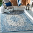 thumbnail image 3 of SAFAVIEH Courtyard Kebo Medallion Indoor/Outdoor Area Rug, Blue/Grey, 6'7" x 9'6", 3 of 10