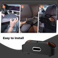 thumbnail image 4 of Back Seat Car Organizer, Car Seat Box with Cup Tissue Holders, Back Seat Case with Hooks for Towels and Bags, Leather Organizer with Felt Inner Compartments, 4 of 7