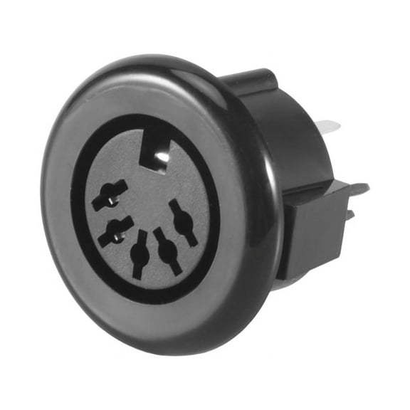 Female 5 Pin DIN Plug Panel Mounted Keyboard Cable Connector Adapter