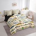 thumbnail image 2 of Erosebridal Colorful Fish Bedding Comforter Set, Vintage Fishing Theme Queen Bedding Sets, Black Reversible, 7-Piece, 2 of 6