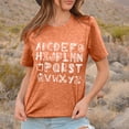 thumbnail image 3 of Women's Casual Letter Print Short Sleeve T Shirt Top | Trendy Summer Graphic Tees | Soft And Comfortable | S XXL Long Sleeve Tops for Women Loose T Shirts Juniors Graphic Tops Tee Shirt Women T Shirt, 3 of 5