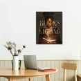 thumbnail image 3 of Wuche  Black Woman Wall Art Canvas Poster Decorative with Frame African American Wall Art, Black Girl Art Wall Decor For Living Room Bathroom Hallway Modern Wall Decor, FBH04-05, 3 of 5