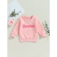 thumbnail image 2 of Bagilaanoe Toddler Baby Girl Casual Sweatshirt Long Sleeve Letter Print Pullover 6M 12M 18M 24M 3T 4T Kids Fall Loose Tee Tops, 2 of 8