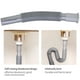 thumbnail image 5 of Tubo de drenaje universal para fregadero de lavabo, diámetro de instalación de 1-1/4 pulgadas, tubo de drenaje de plástico flexible y expandible para cocina, gris, 5 of 5