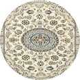 thumbnail image 1 of Ahgly Company Indoor Round Traditional Khaki Green Medallion Area Rugs, 4' Round, 1 of 6
