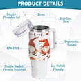 thumbnail image 4 of SKYSONIC 40oz Tumbler with Handle and Straw-Double Wall Vacuum Reusable Stainless Steel Insulated Water Bottle Mothers Day Gifts, maple leaf and dwarf, 4 of 7