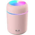 thumbnail image 1 of 2 in 1 USB Electric Aromatherapy Oil Diffuser Ultrasonic Air Humidifier Mist Maker with Colorful Light for Home Office and Car (Pink), 1 of 7