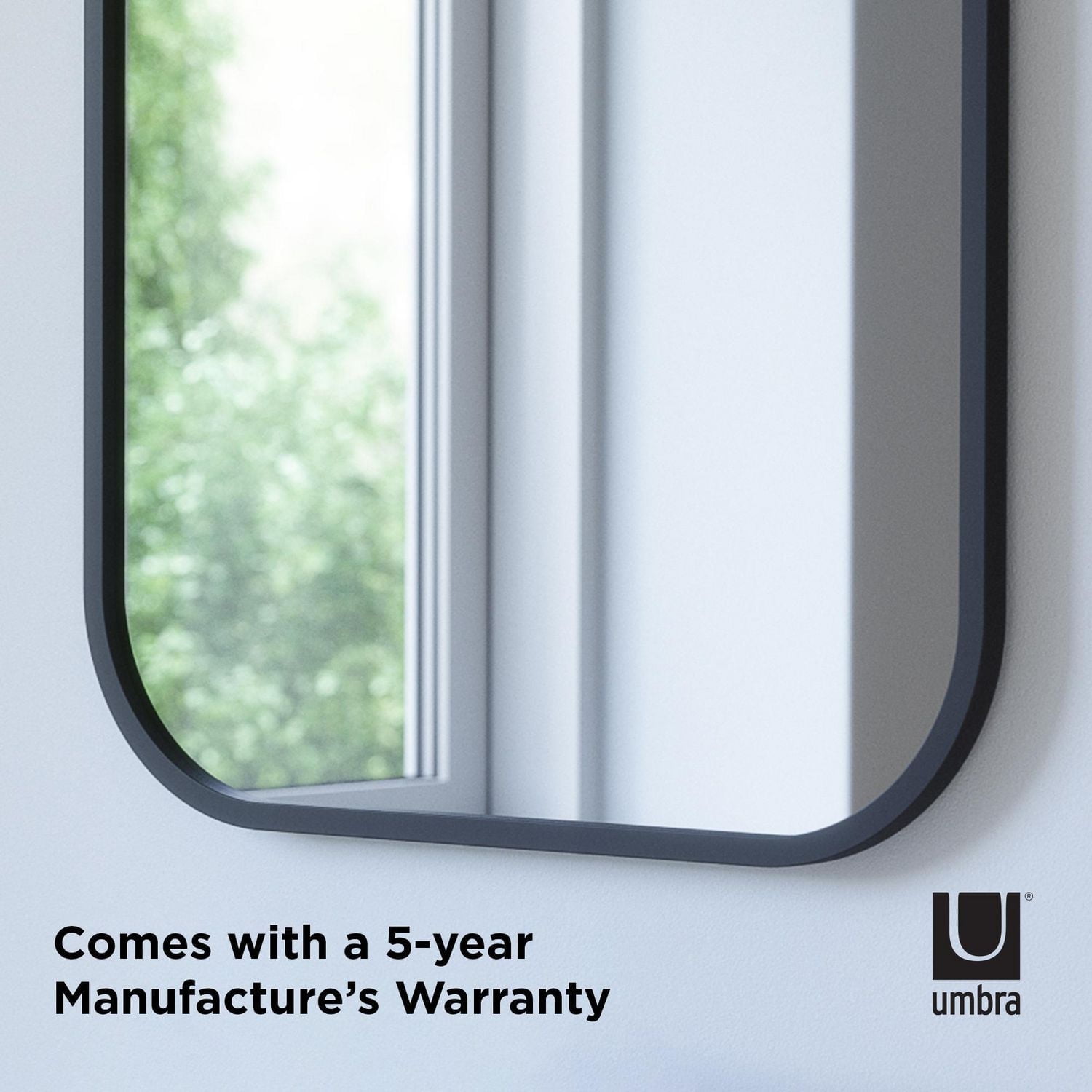 Miroir rectangulaire Umbra Hub 24 x 36 "(61 x 91 cm), noir