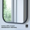 thumbnail image 3 of Umbra Hub Rectangular Mirror 24 x 36" (61 x 91 cm),Black, 3 of 7