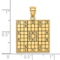 thumbnail image 3 of Diamond2Deal 14K Yellow Gold Antiqued Sudoku Game Board Pendant for Women (L- 1.02 in, W- 0.79 in), 3 of 4