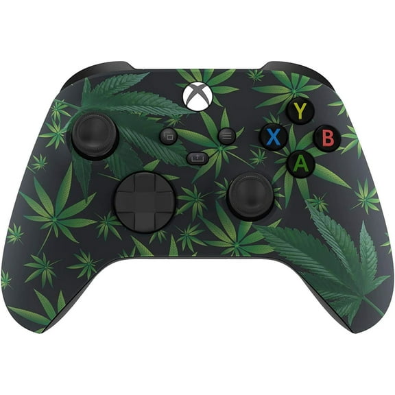 Custom Controllerzz Wireless Controller for Microsoft Xbox Series X/S & Xbox One - Custom Soft Touch Feel - Custom Xbox Series X/S Controller (X/S Weeds)
