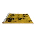 thumbnail image 2 of Ahgly Company Machine Washable Indoor Square Abstract Yellow Modern Area Rugs, 5' Square, 2 of 4