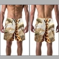 thumbnail image 3 of luoweisi Men's Beach Shorts Quick Dry Swim Trunks with Mesh Lining Giraffe XL, 3 of 5